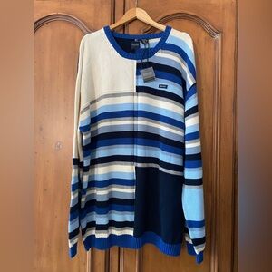 HAS TAGS Enyce XXL Blue Cotton Crew Sweater